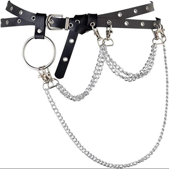 Wyenliz Women\'s Body Chain Belt Leather Gothic Punk Waist Belt Adjustable main image 5
